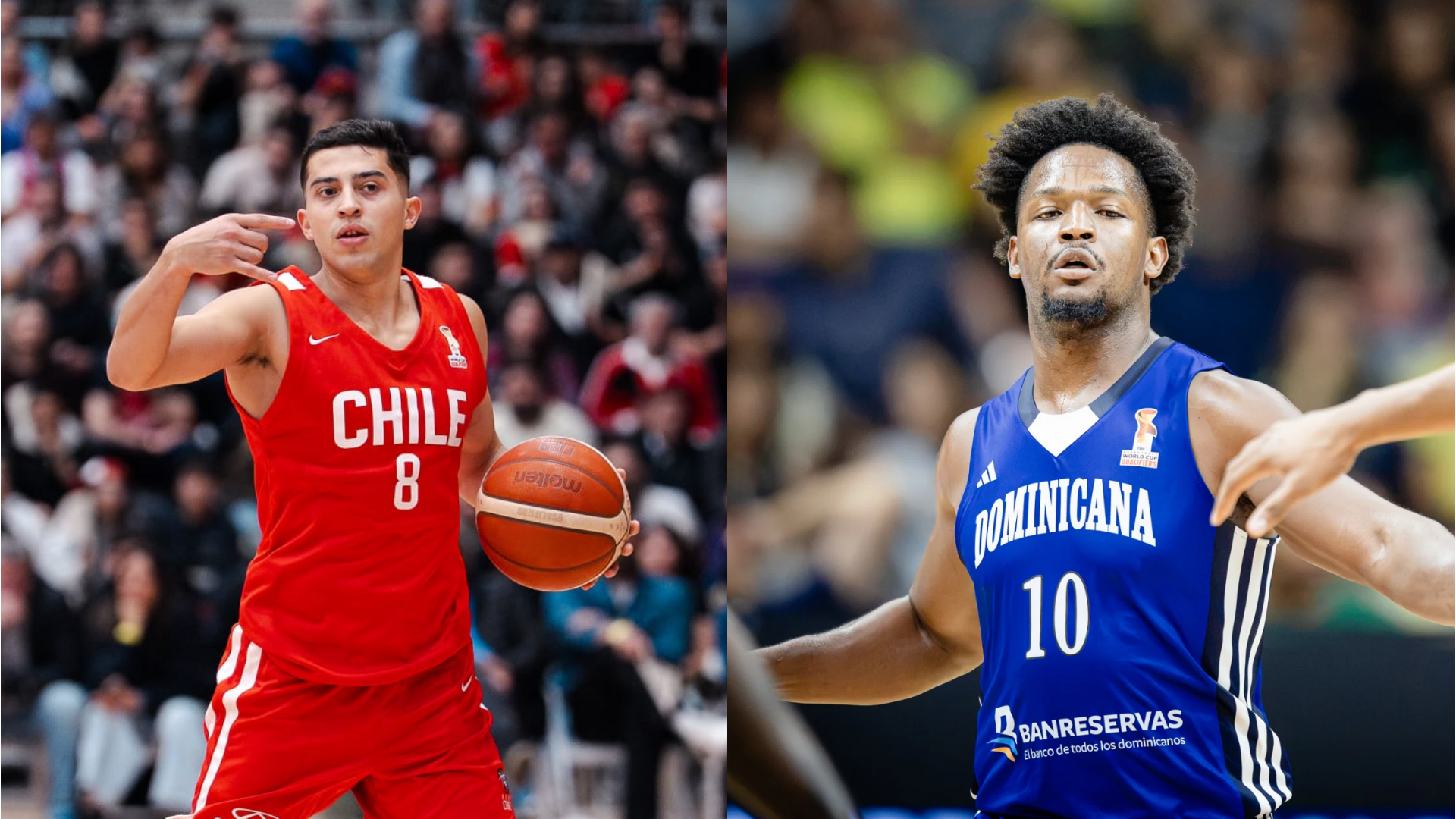 Sebastián Carrasco (CHI) - Andrés Feliz (DOM) | Foto: FIBA