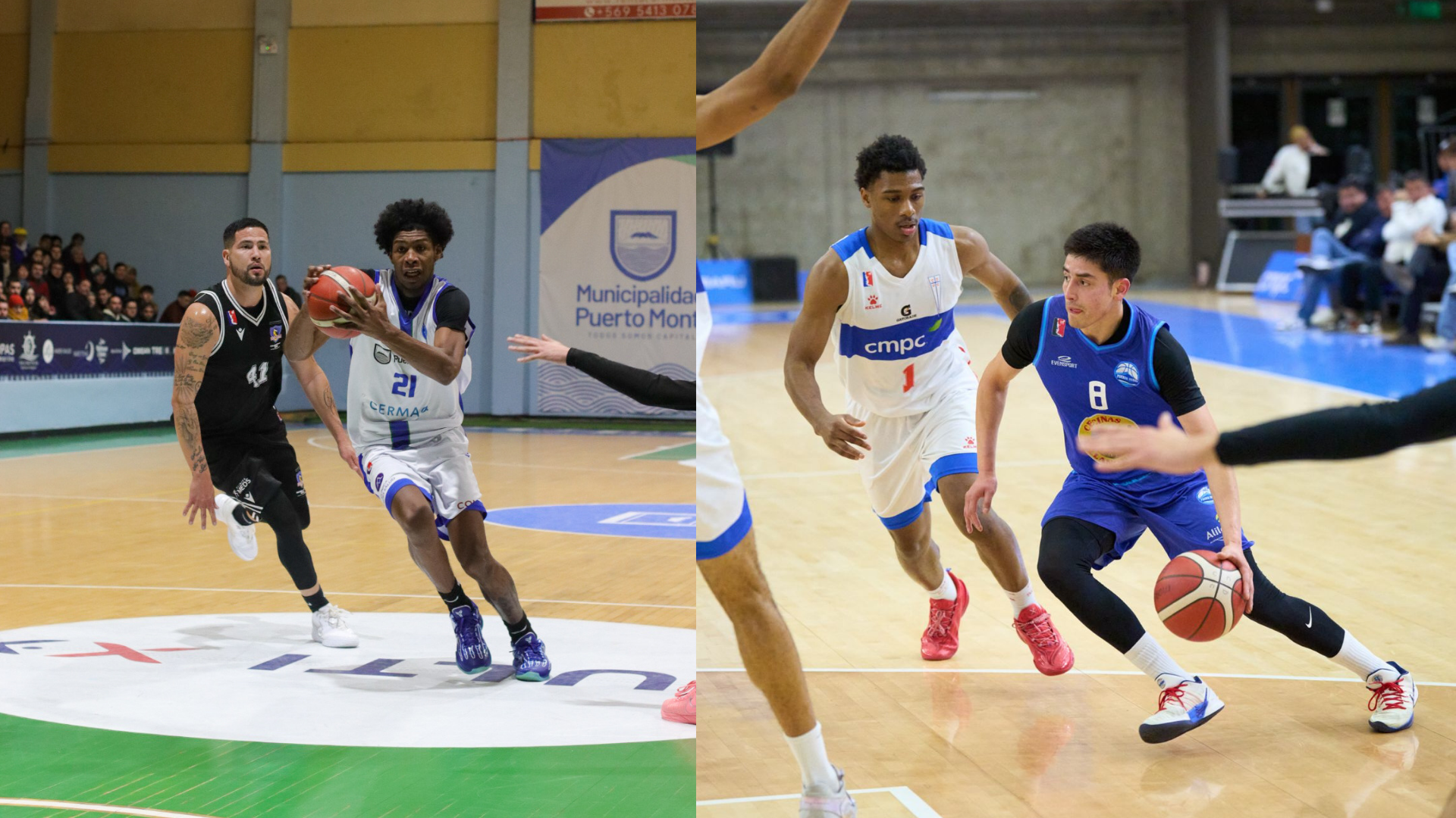 Puerto Montt Básquet y Puerto Varas Basket | Fotos vía LNB Chile